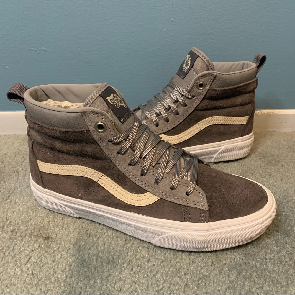 Vans Unisex Sk8-Hi MTE Shoes Scotchgard Gray Suede Top Men's Size 5 Women 6.5